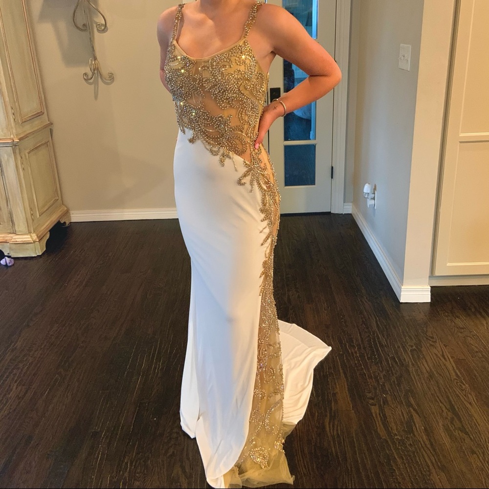 Stunning White Beaded Gown
